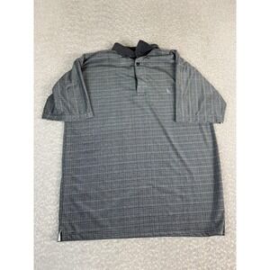 Vintage Polo Country Ralph Lauren Polo Shirt Mens L Gray Check Cotton Logo